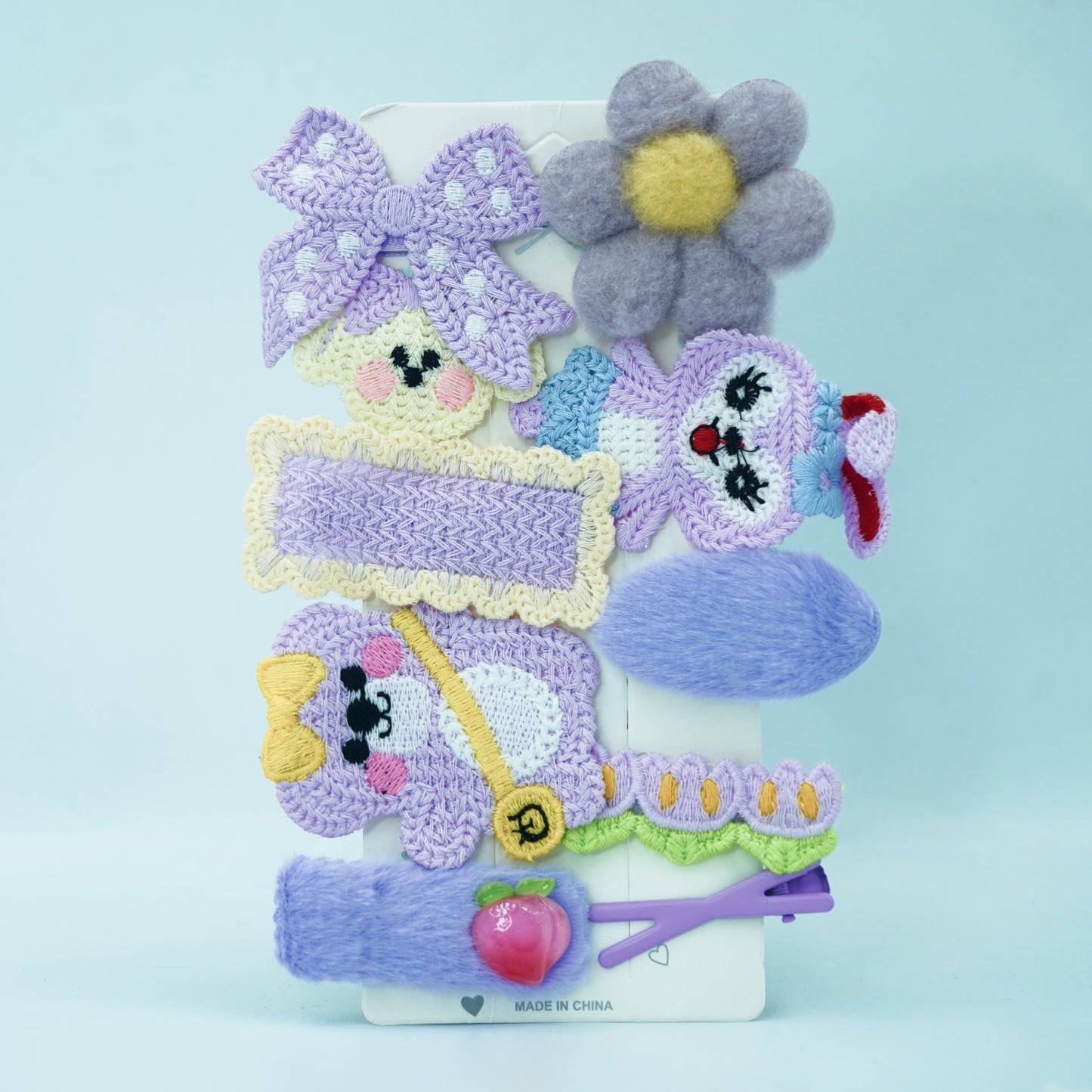 Buy Purple Hair Clips Collection | Cute Design | 10 pcs in 1 packet | B11