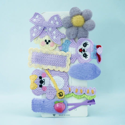 Buy Purple Hair Clips Collection | Cute Design | 10 pcs in 1 packet | B11