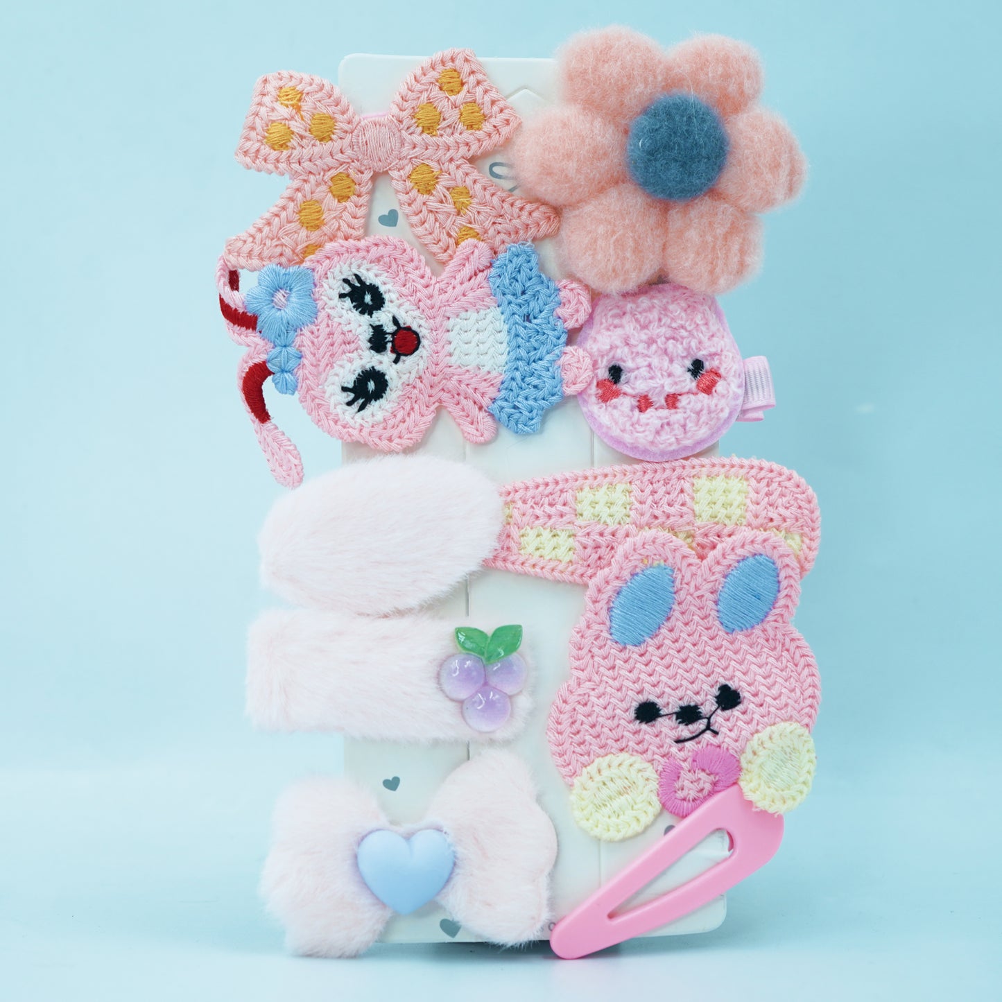 Pink Hair Clips Collection| Kids, Girls | Cute Design | 10 pcs in 1 packet | B14