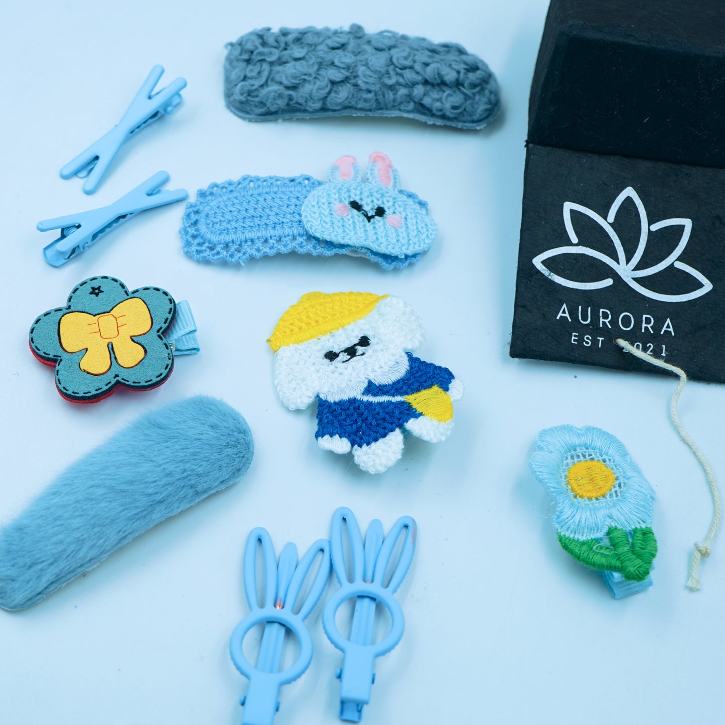 Buy Kids Hair Clips| Blue Collection | Cute Design | 10 pcs in 1 packet | B39