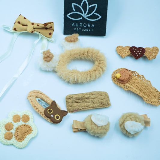 Buy Aurora Brow set  Hair Clips | Trendy Collection  | 9 pcs in 1 packet | B54