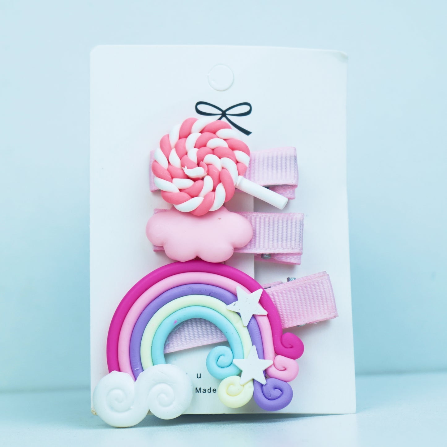 Buy Pink Rainbow Hair Clips Collection | Pinkish Design | 3 pcs in 1 packet | B5