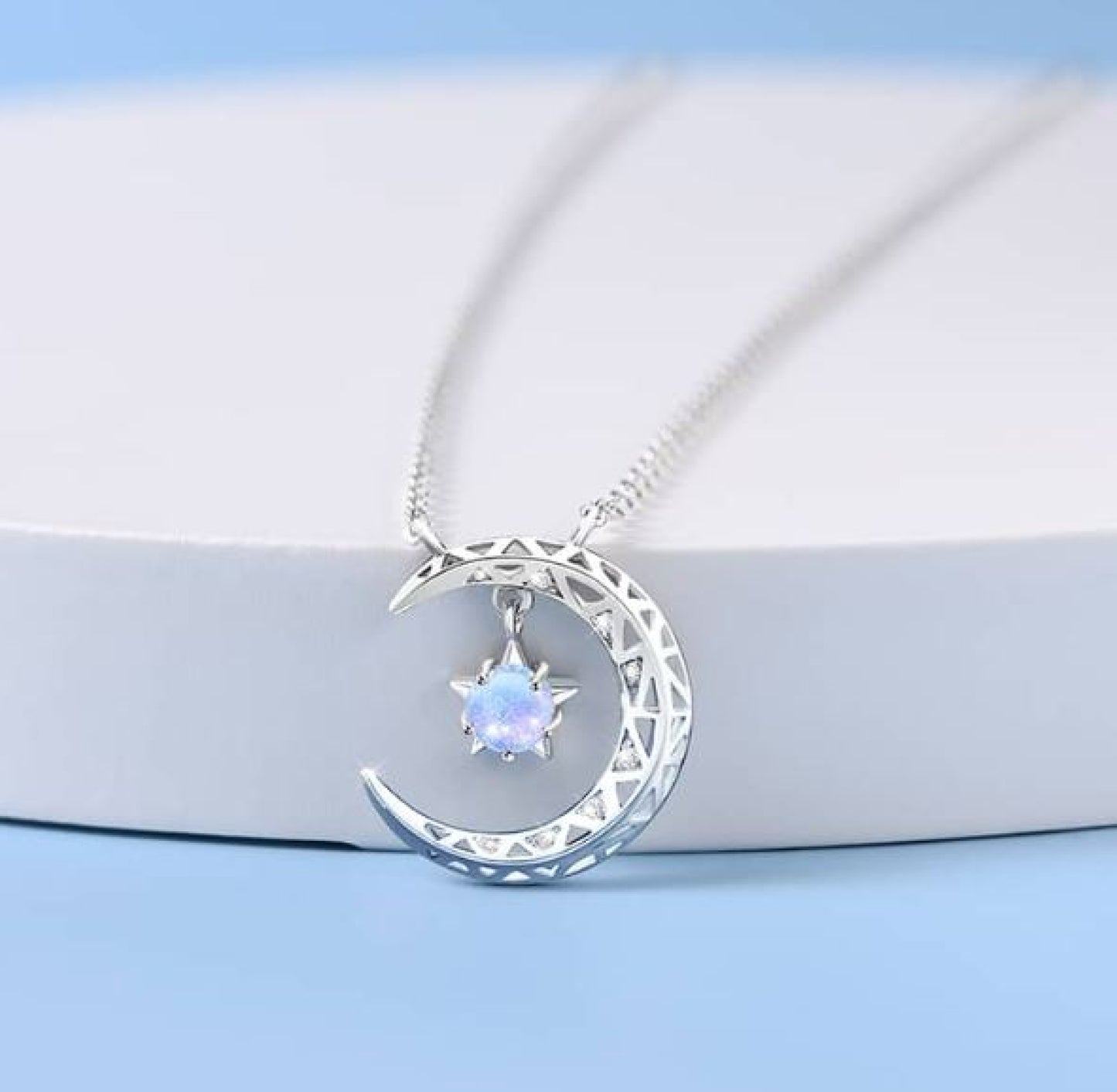 Galaxy Moon Necklace