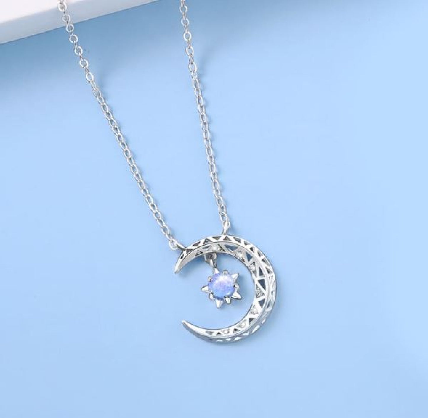 Galaxy Moon Necklace
