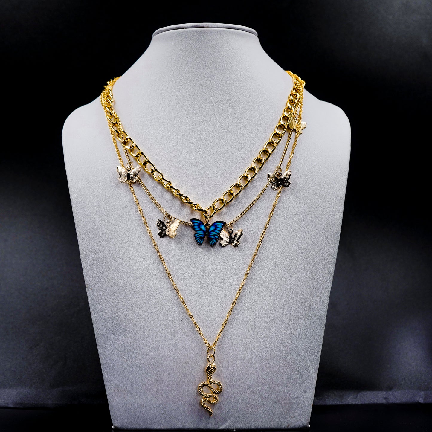 Trendy Butterfly 3 layers Necklace For Women(Code:N01)