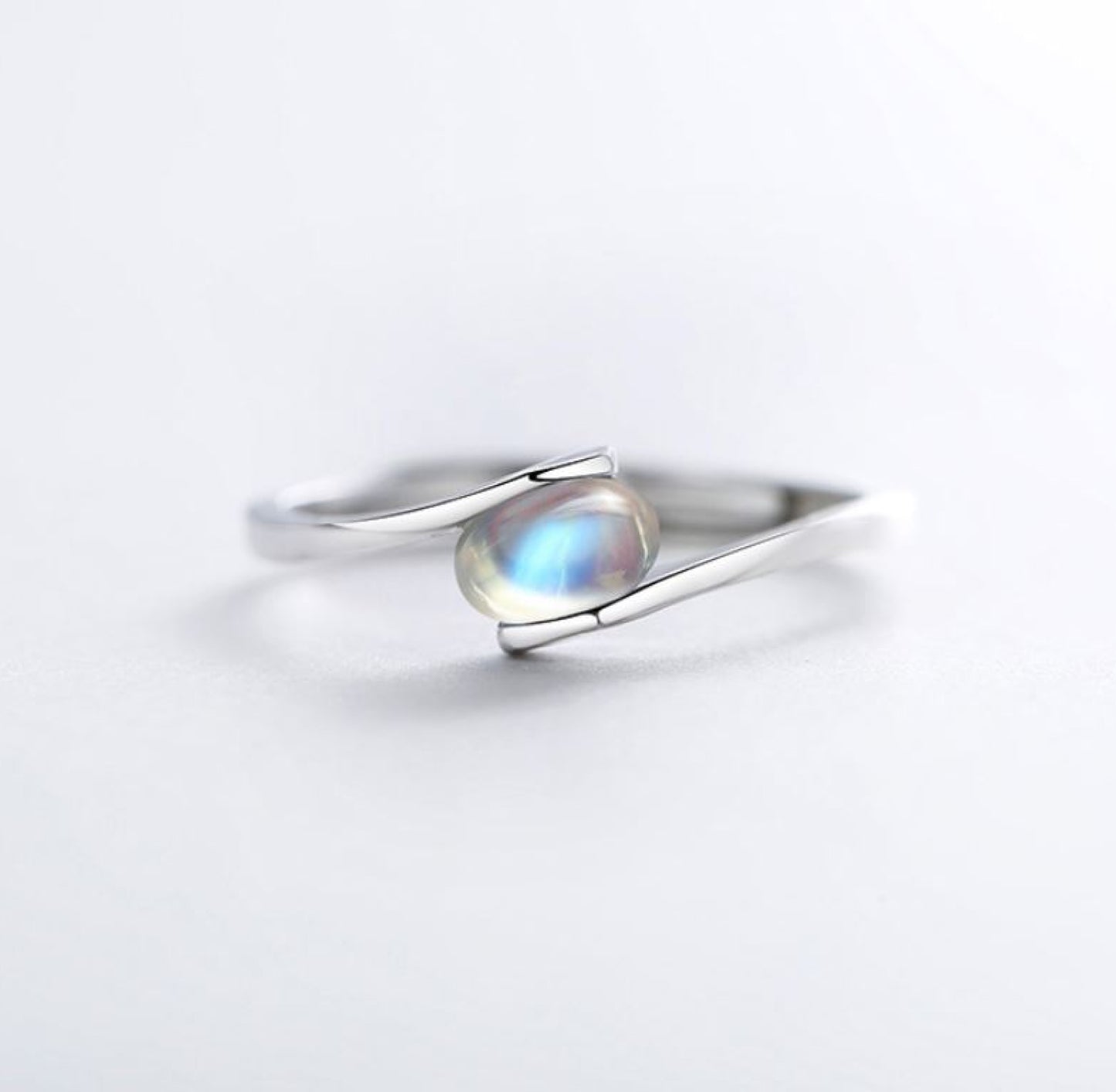 Rainbow Moonstone Ring