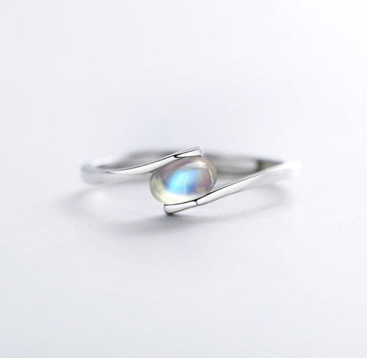 Rainbow Moonstone Ring