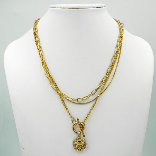 Trendy Golden Choker Necklace For Women(Code:N03)