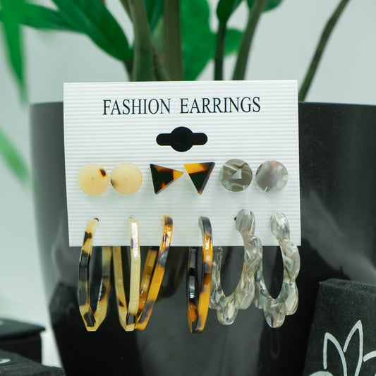 Six Piece Earrings For Women(Code:E150)