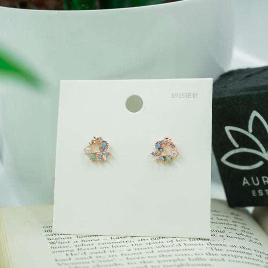 White Pearl Flower Earring(Code:E50)