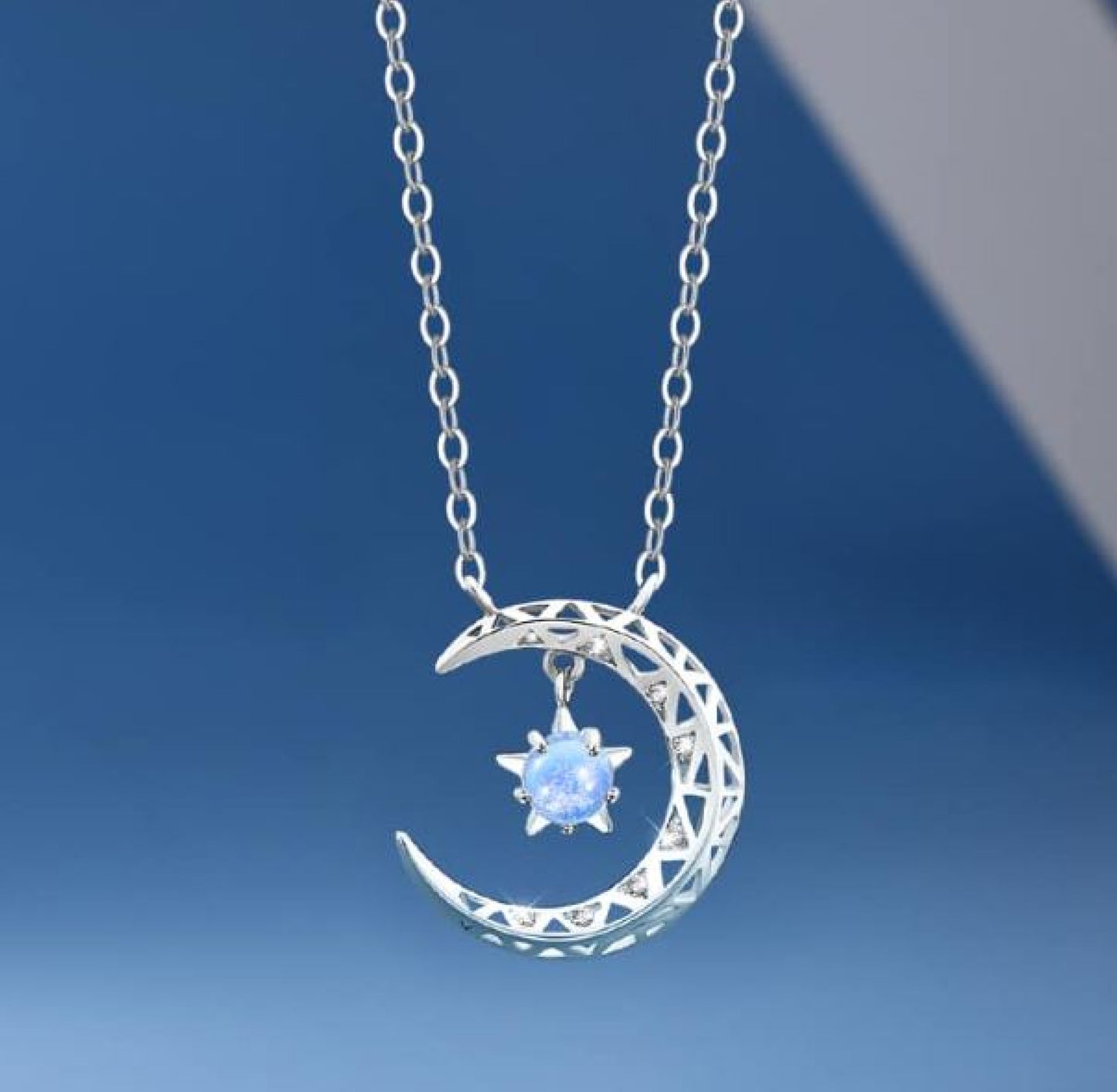 Galaxy Moon Necklace